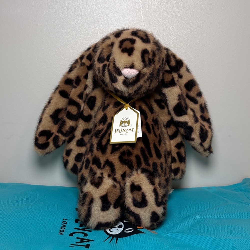 US Seller Jellycat Cobblehop Bunny Leopard Ruby Exclusive NWT/Dust Bag AUTHENTIC